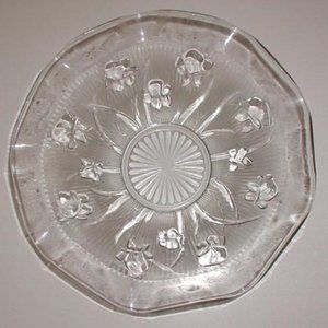 Iris & Herringbone Bowl by Jeannette Glass Company